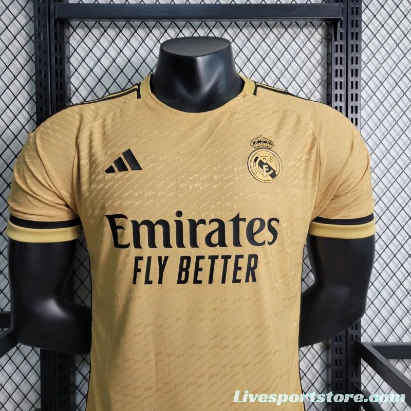 Player Version 23-24 Real Madrid Away Brown Jersey