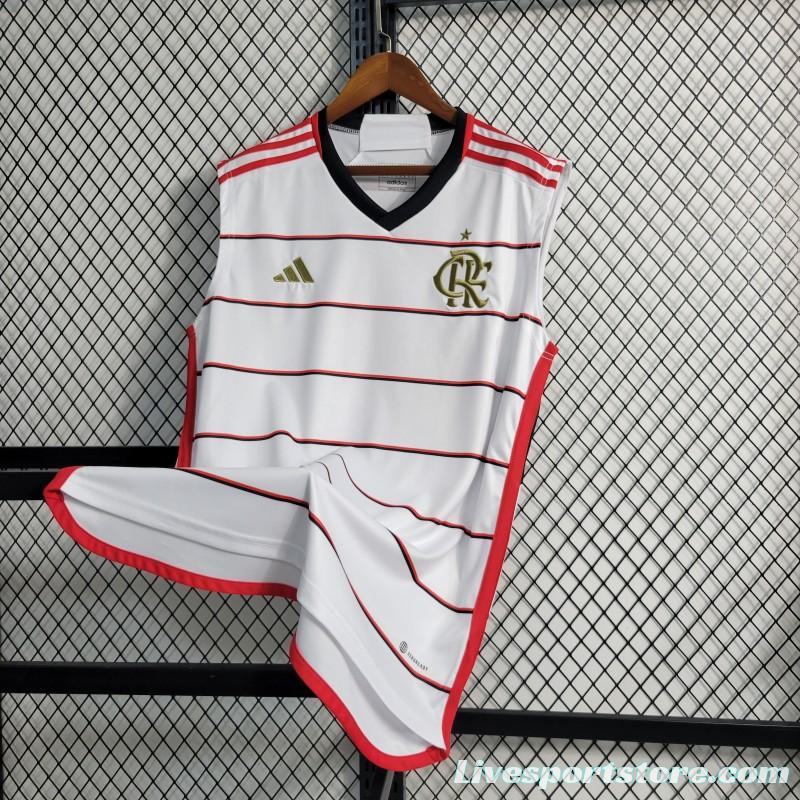 23-24 Flamengo White Away Vest Jersey