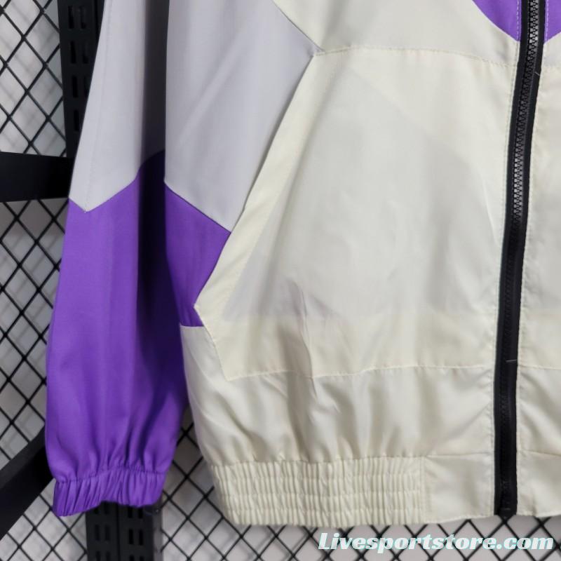 23-24 Juventus White Purple Windbreaker