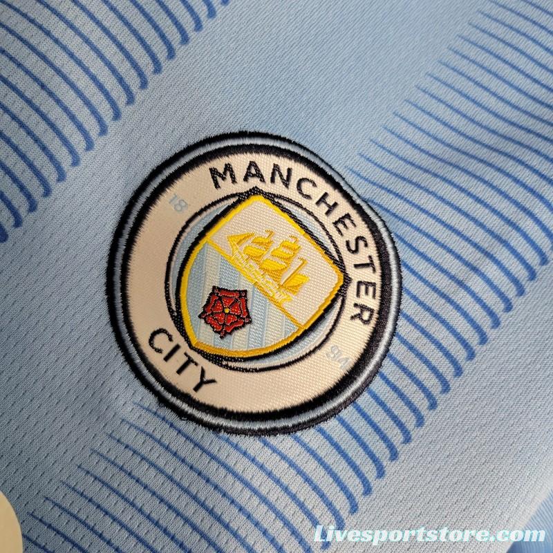 23-24 Kids Manchester City Home Jersey