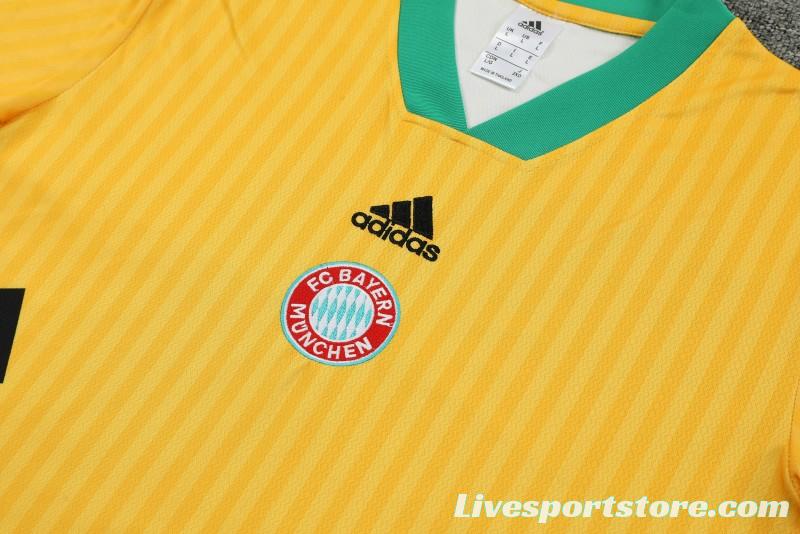 23 24 Bayern Munich Yellow Remake Icon Short Sleeve+Shorts