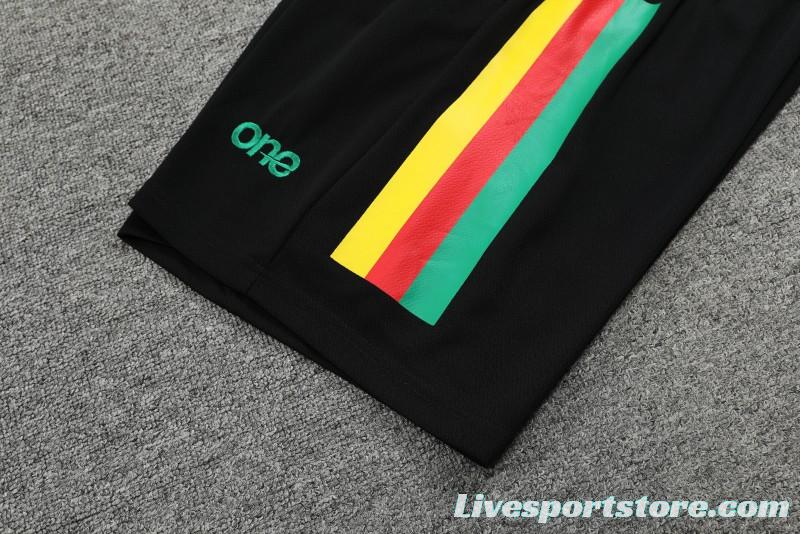 2023 Cameroon Black Short Sleeve+Shorts