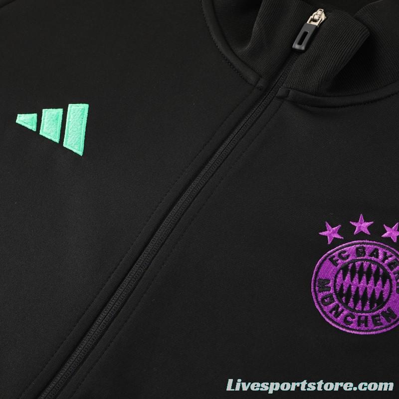 23/24 Bayern Munich Black/Purple Full Zipper +Pants