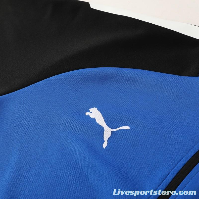 23/24 PUMA Black/Blue Full Zipper Hooide Jacket+Pants