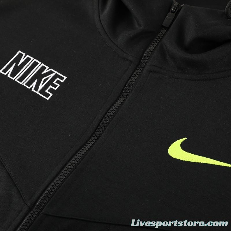 23/24 NIKE Black/Green Full Zipper Hooide Jacket+Pants