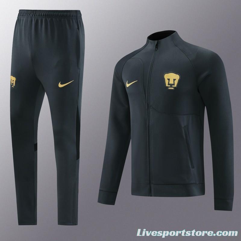 23/24 Pumas UNAM Black Full Zipper Jacket+Pants