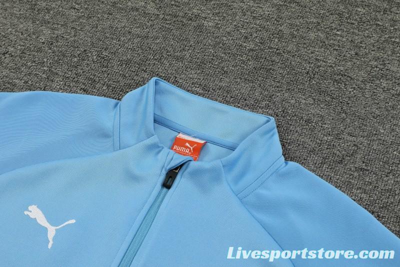 23/24 Manchester City Blue Full Zipper Jacket+Pants