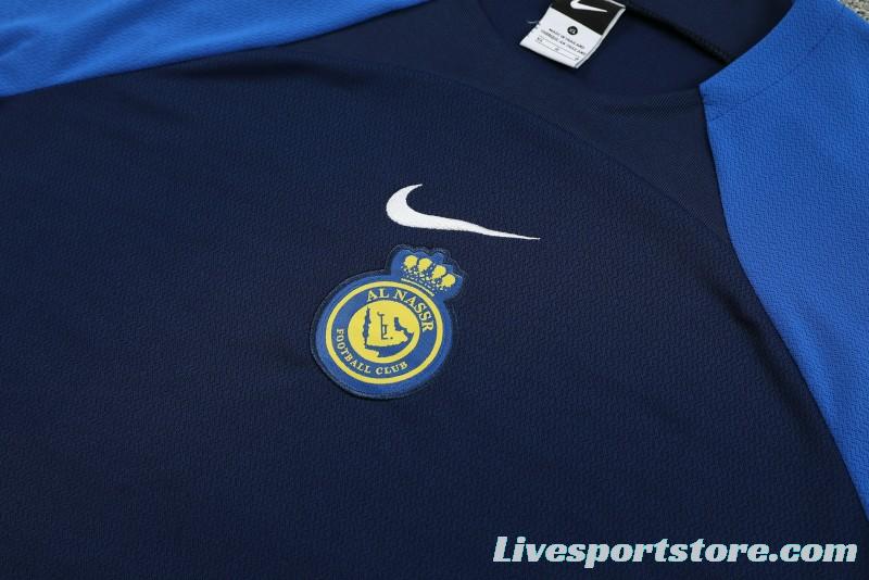 23/24 Al-Nassr Black/Blue Short Sleeve Jersey+Shorts