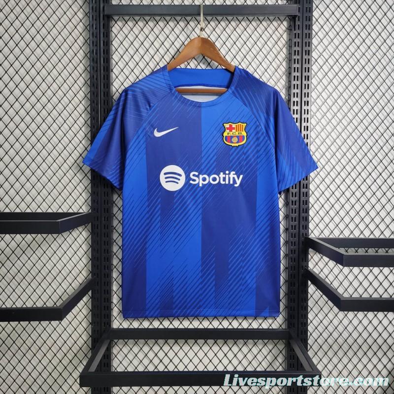 23-24 Barcelona Blue Pre-Match Training Jersey