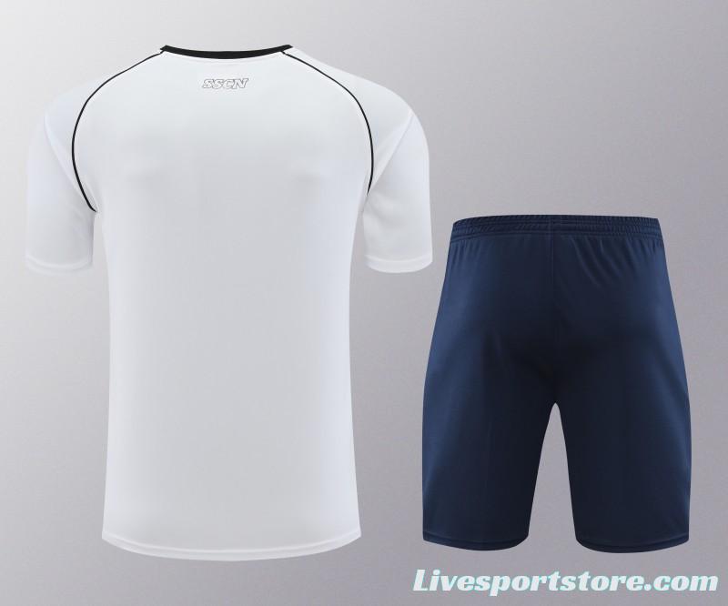 23/24 Napoli White Short Sleeve Jeresy+Shorts