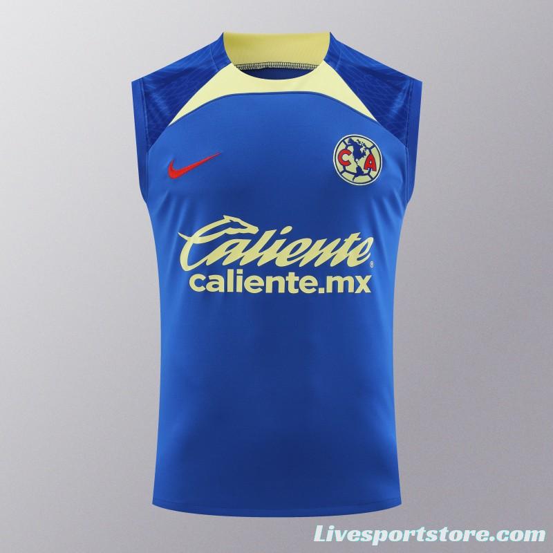 24/25 Club America Blue/Yellow Vest Jeresy+Shorts