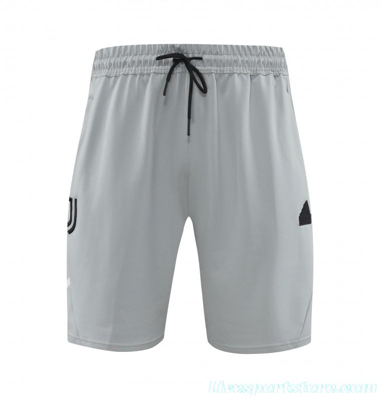 23/24 Juventus White Cotton Short Sleeve Jersey+Shorts