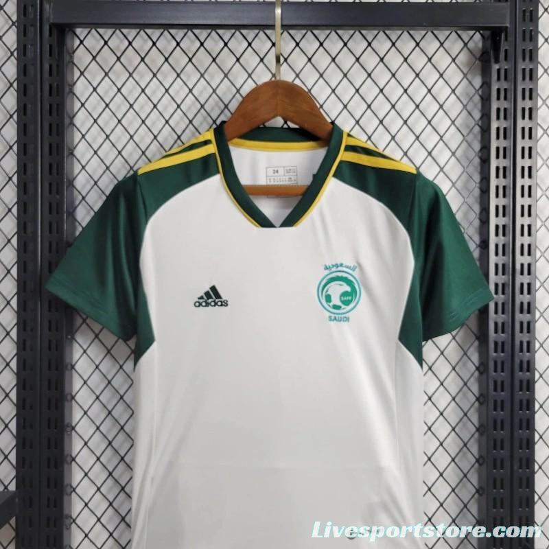 2024 Kids Saudi Arabia Away White Jersey