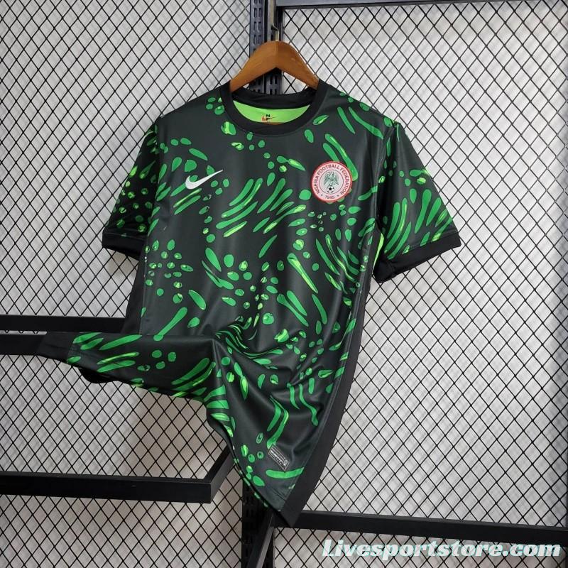 2024 Nigeria Away Green Black Jersey