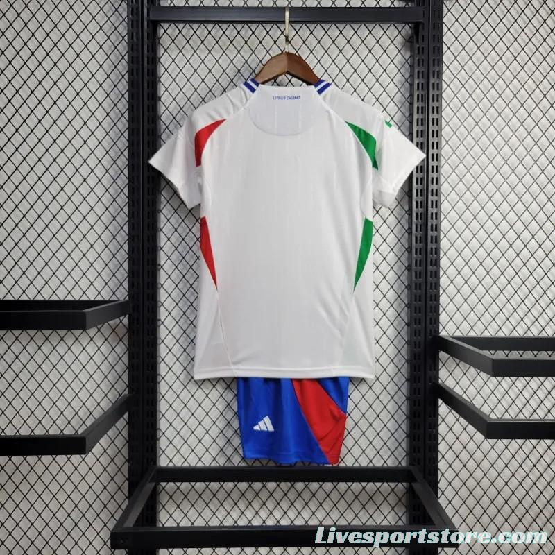 2024 Kids Italy Away White Jersey