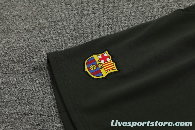 23/24 Barcelona Beige Cotton Short Sleeve Jersey+Shorts