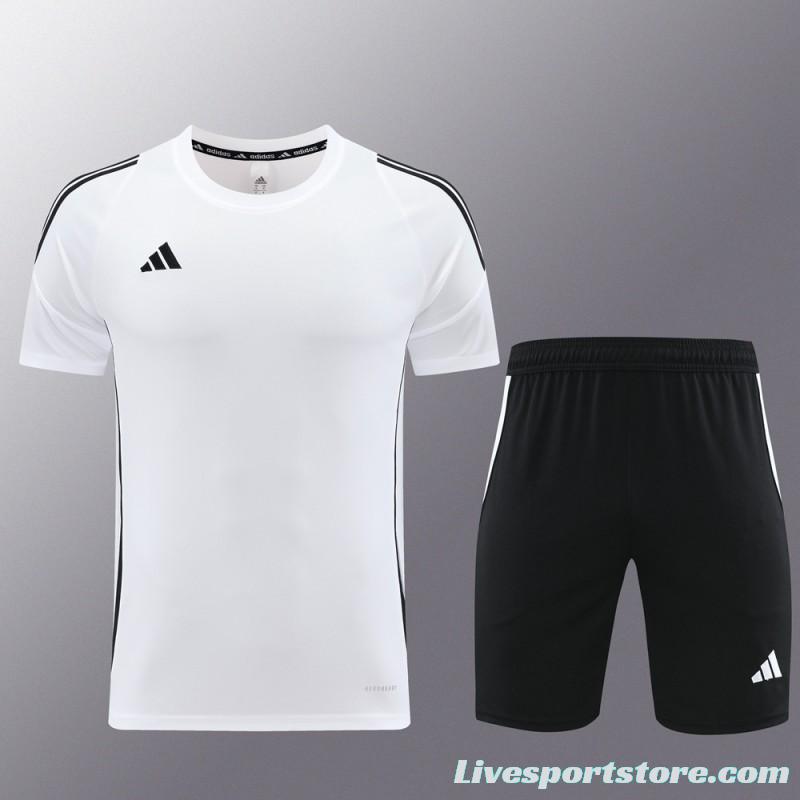 2024 Adidas White Short Sleeve Jersey+Shorts