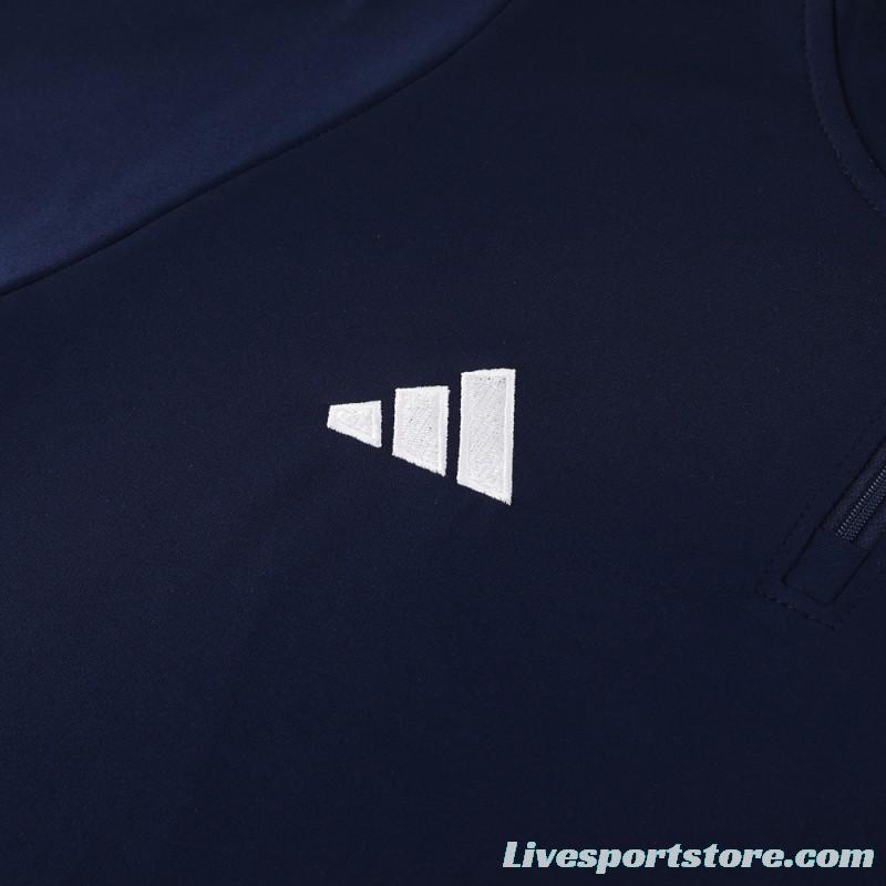 2024 Adidas Navy Half Zipper Jacket+Pants