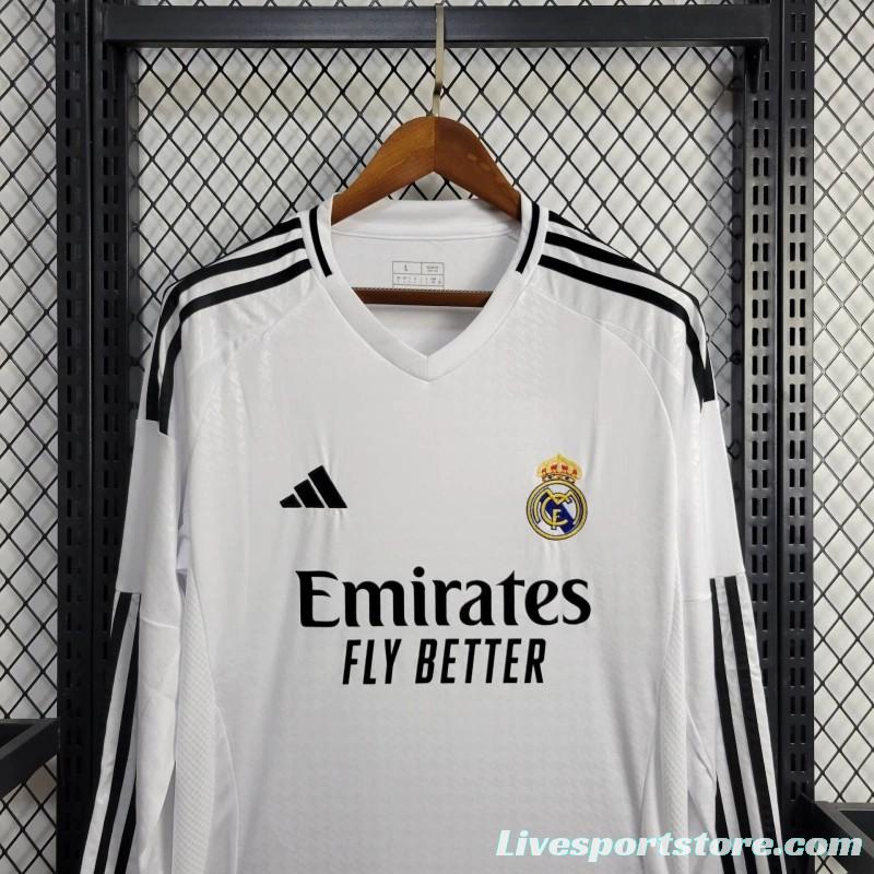 24/25 Real Madrid Home Long Sleeve Jersey