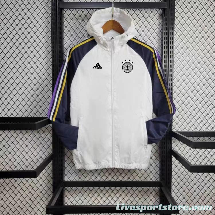 2024 Germany White Windbreaker