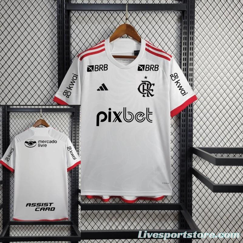 24/25 Flamengo Away White Jersey + All Sponsors