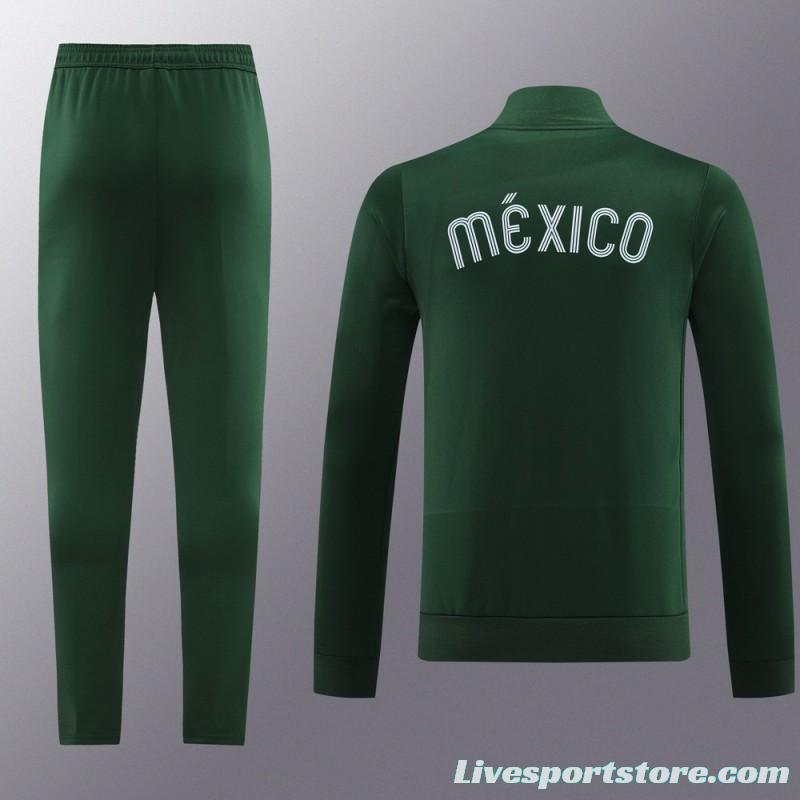 2024 Mexico Green Full Zipper Jacket +Long Pants