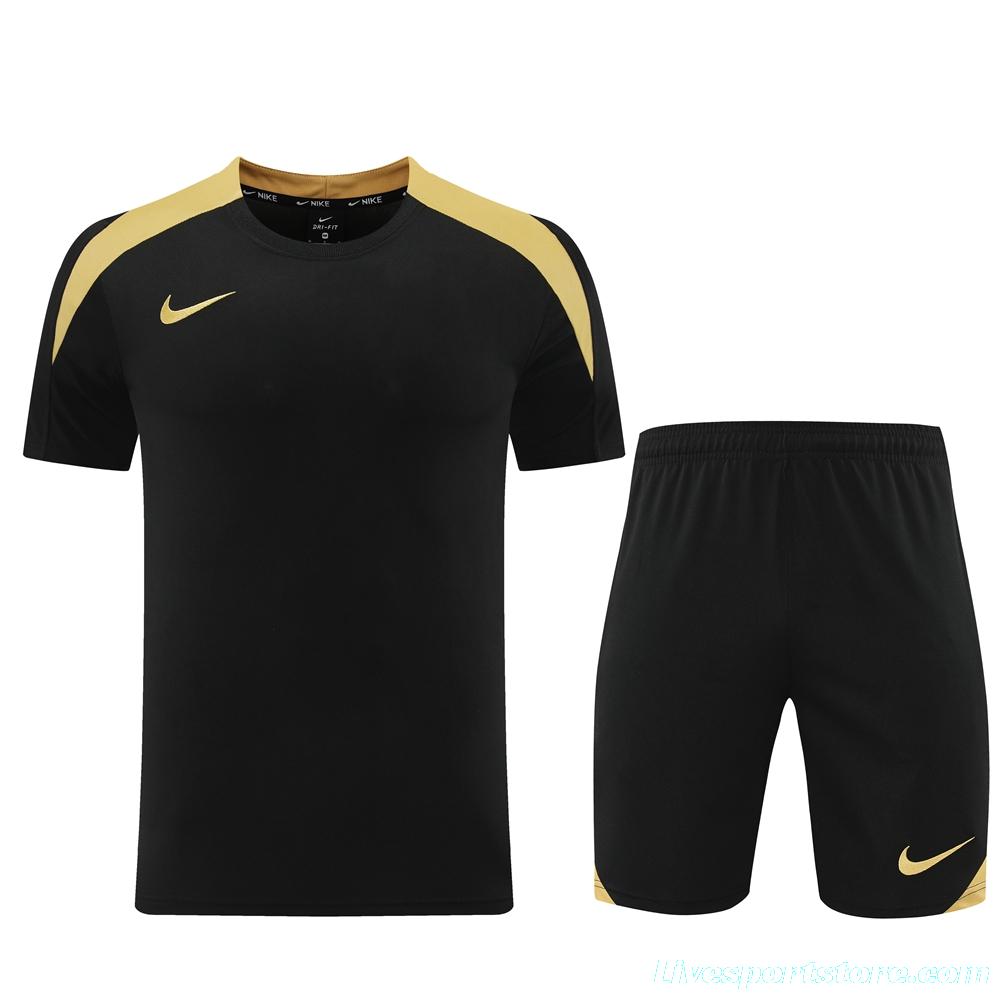 24/25 Nike Black/Golden Short Sleeve Jersey+Shorts