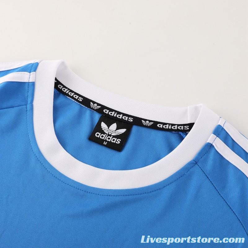 24/25 Adidas Original Blue Short Sleeve Jersey+Shorts