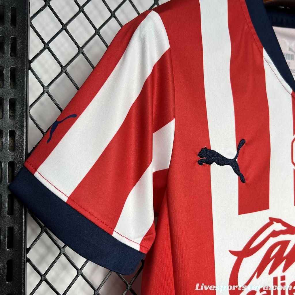 24/25 Kids Chivas Guadalajara Home Jersey