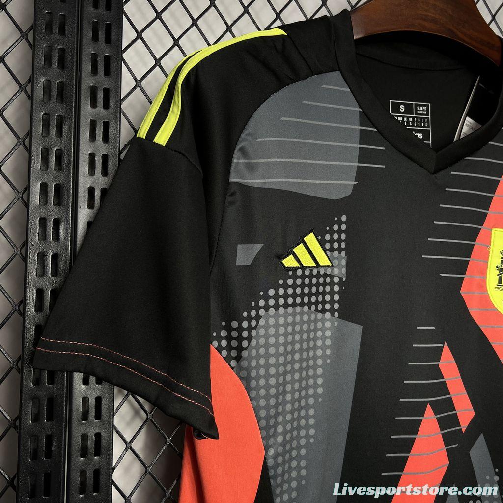 2024 Spain Euro Goalkeeper Black Jersey