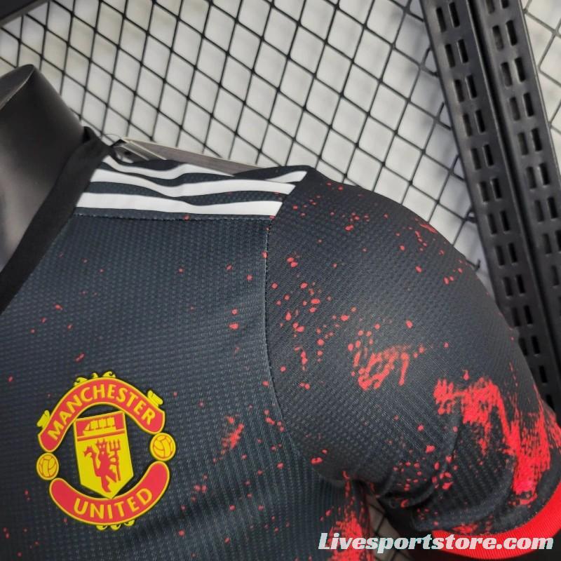 Player Version 24/25  Manchester United Black/Red Special Jersey