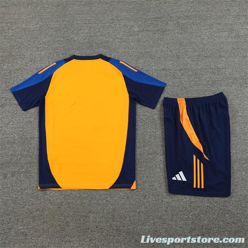 24/25 Juventus Orange/Navy Short Sleeve Jersey+Shorts