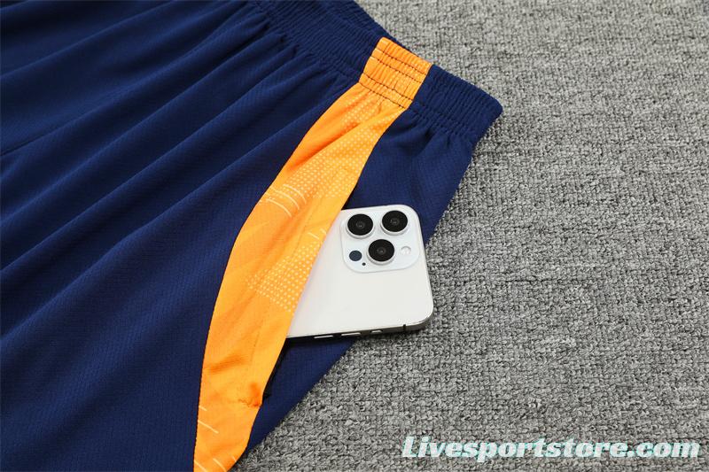 24/25 Juventus Orange/Navy Short Sleeve Jersey+Shorts