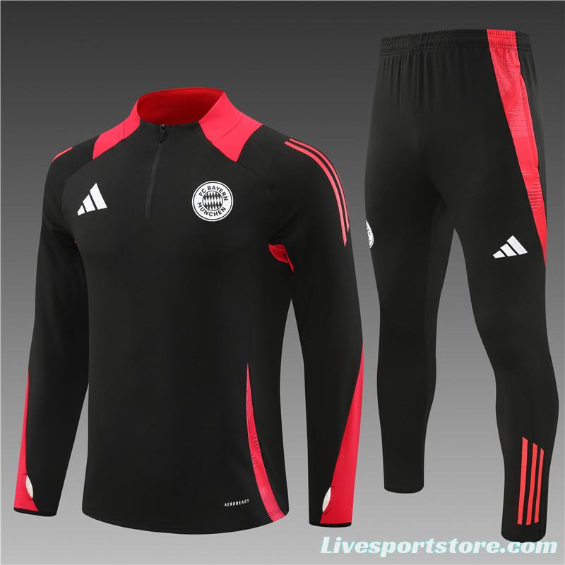 24/25 Bayern Munich Black Half Zipper Jacket+Long Pants