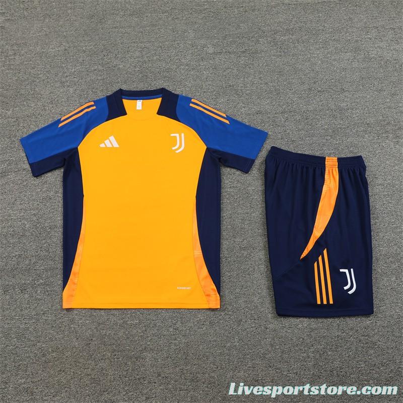 24/25 Juventus Orange/Navy Short Sleeve Jersey+Shorts