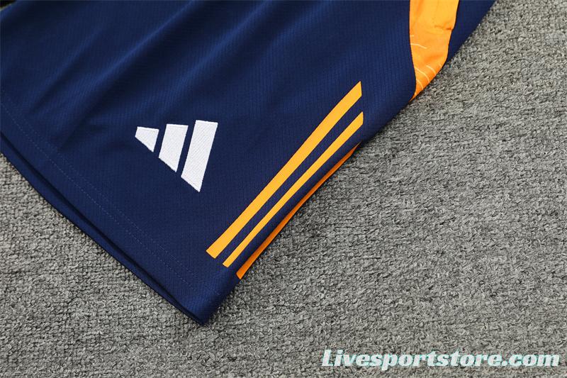 24/25 Juventus Orange/Navy Short Sleeve Jersey+Shorts