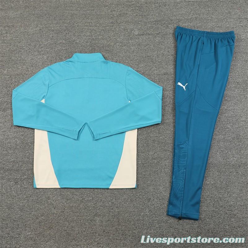 24/25 Olympique Marseille Lake Green Half Zipper Jacket+Long Pants