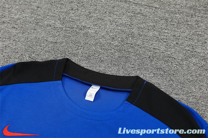 2024 South Korea Blue Short Sleeve Jersey+Shorts