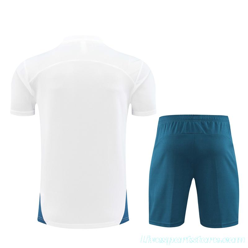 24/25 Olympique Marseille White Short Sleeve Jersey+Shorts