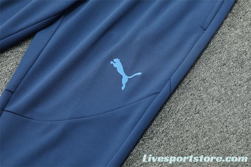 24/25 Manchester City Blue Half Zipper Jacket+Long Pants