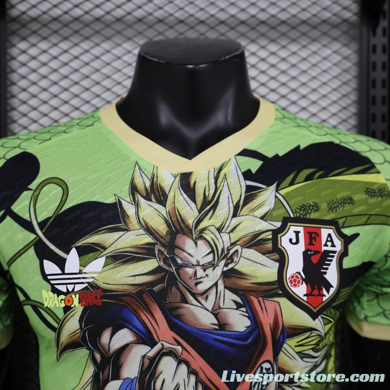 Player Version 2024 Japan Green Dragon Ball Son Goku Jersey