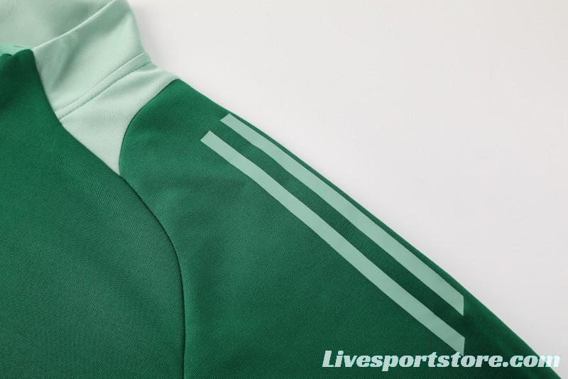 2024 Adidas Green Full Zipper Jacket +Long Pants