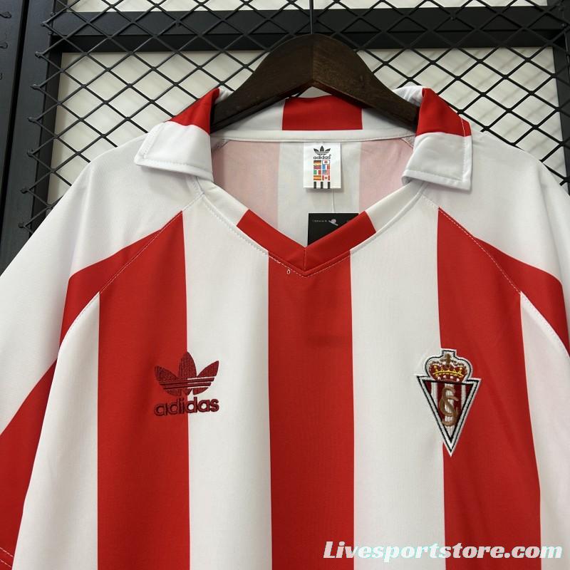 Retro 86/87 Sporting Gijon Home Jersey