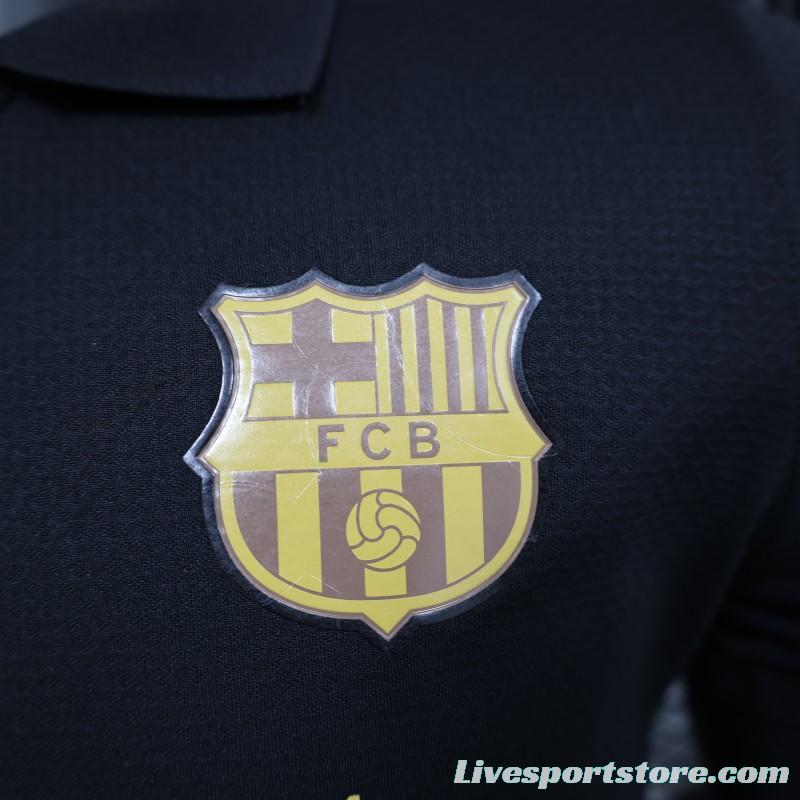 Player Version 24/25 Barcelona Kopa Trophy Lamine Yamal Polo Black Jersey