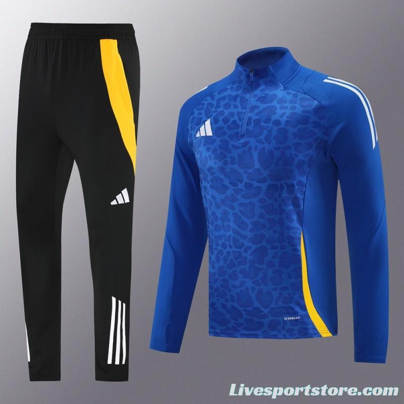 2024 Adidas Blue Half Zipper Jacket+Long Pants