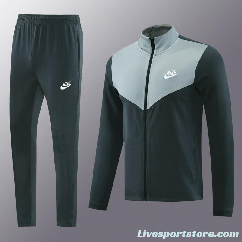 2024 NIKE Black/Grey Full Zipper Jacket +Long Pants