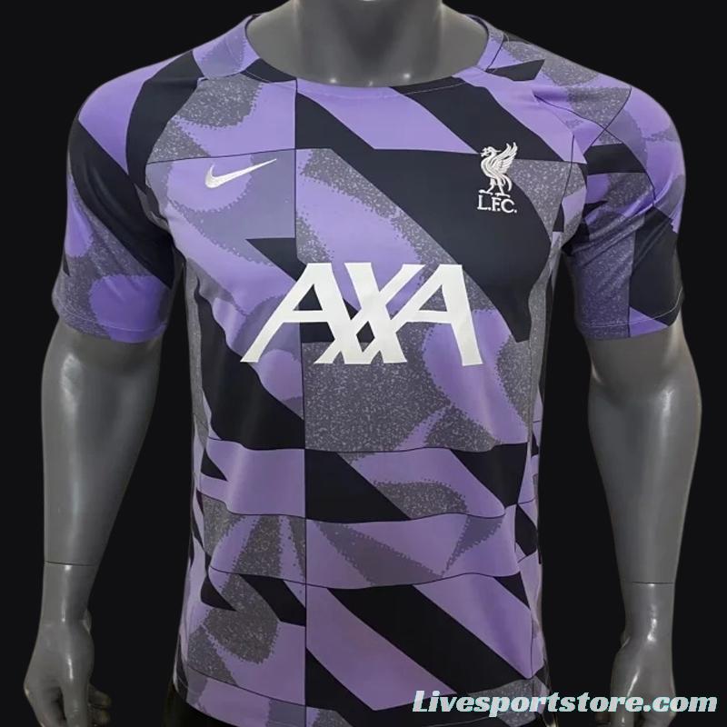 23/24 Liverpool Black Purple Training Jersey