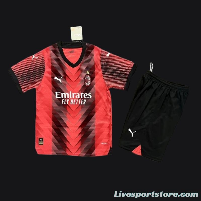 23/24 Kids AC Milan Home Jersey