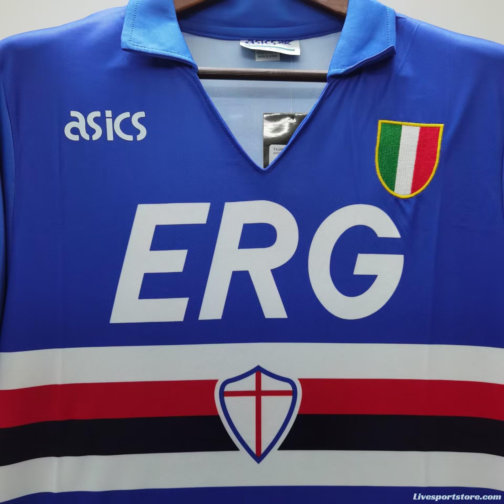 Retro 91/92 Sampdoria Home Jersey