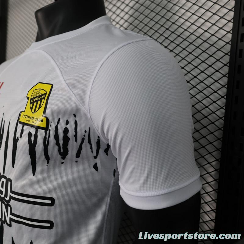 Player Version 23/24 Al-Ittihad Away White Jersey